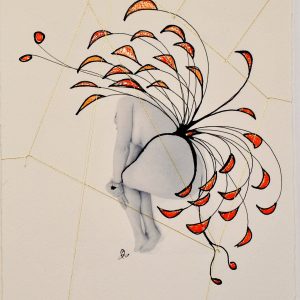 1 DILLO COL CORPO DELLA POESIA - 2018 - 21 x 15 cm - foto su carta cotone - china - smalto acrilico - (2)