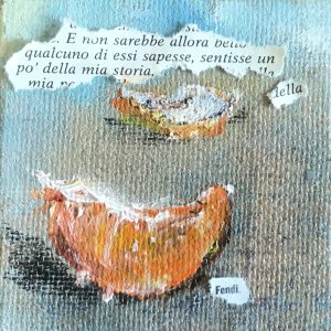 MUSSA ANDREJ Agostina, profumavi di mandarino olio su juta 10x10cm-9C51-F321776C0F0A