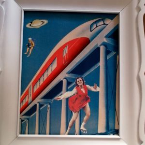 ROSSELLA RICCI il treno delle 7.40 cm 30x40 collage